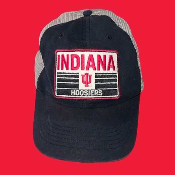 Indiana Hoosiers '47 Brand Black Fourstroke Mesh Back Cleanup Adjustable Cap - Picture 7 of 7